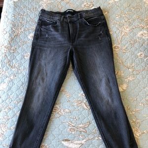 Express cropped black jeans